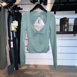 free people Glacial Mist Long Sleeve Blouse